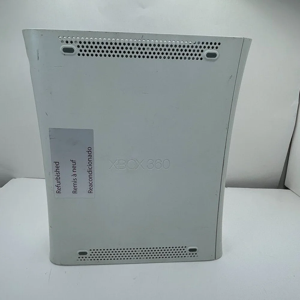 White Xbox 360 Elite Fat Original AV HDMI Ethernet Console Only - FOR PARTS RROD